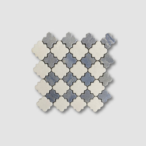 White and Blue / 310x310mm / Tumbled